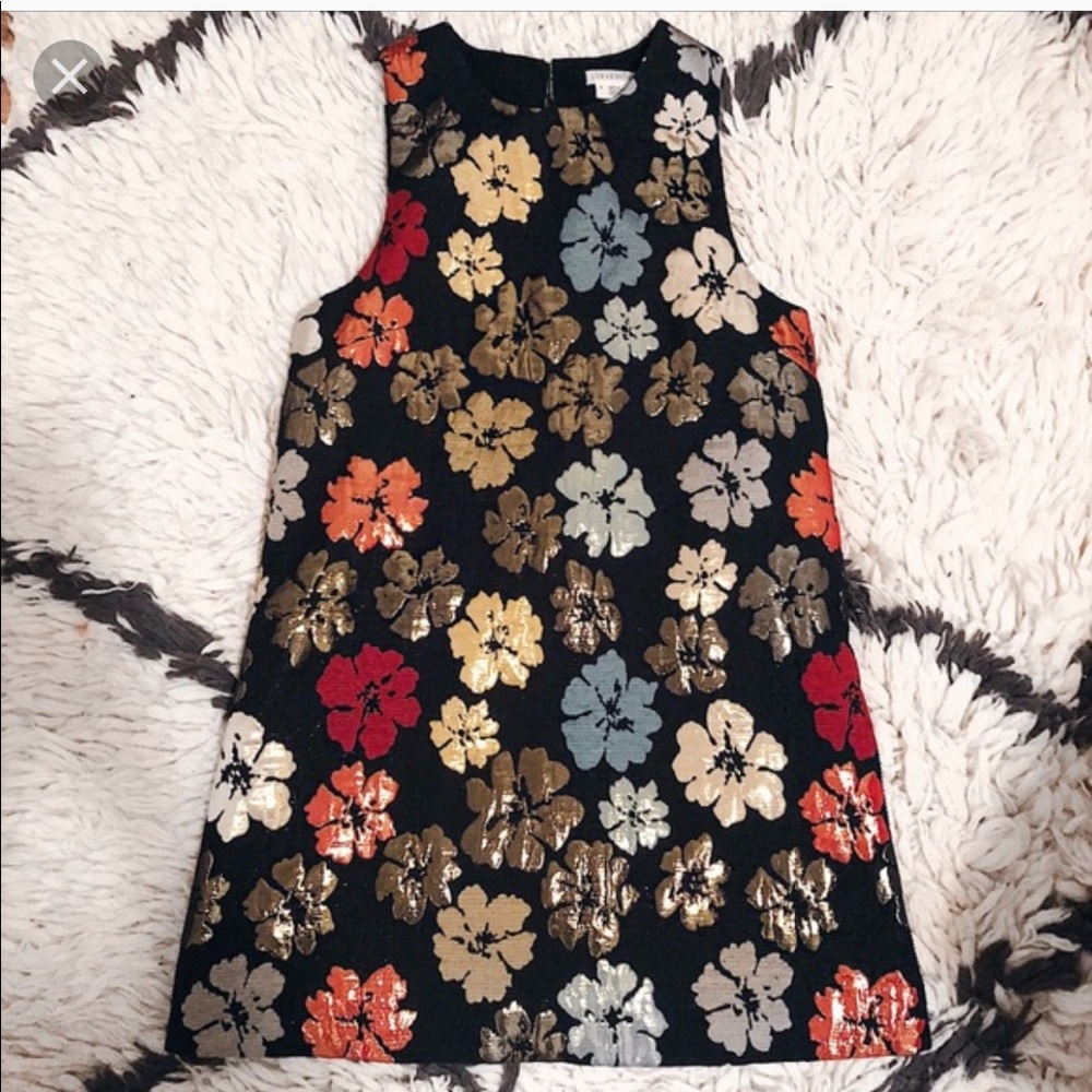 Urban Outfitters metallic floral mini dress